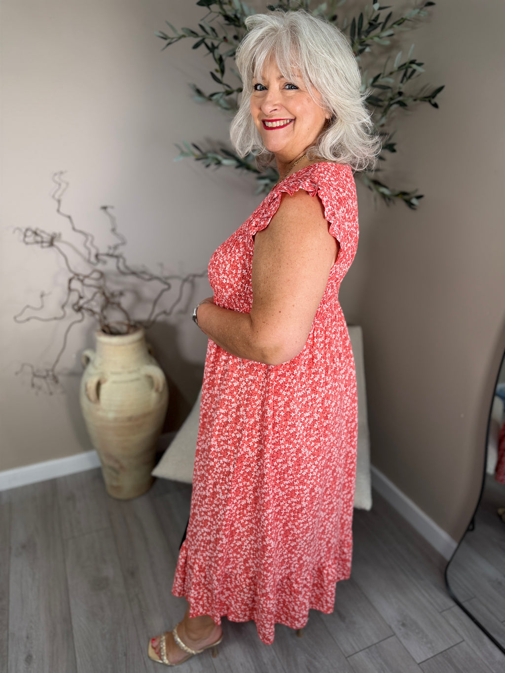 Capri Frill Sleeve Dress