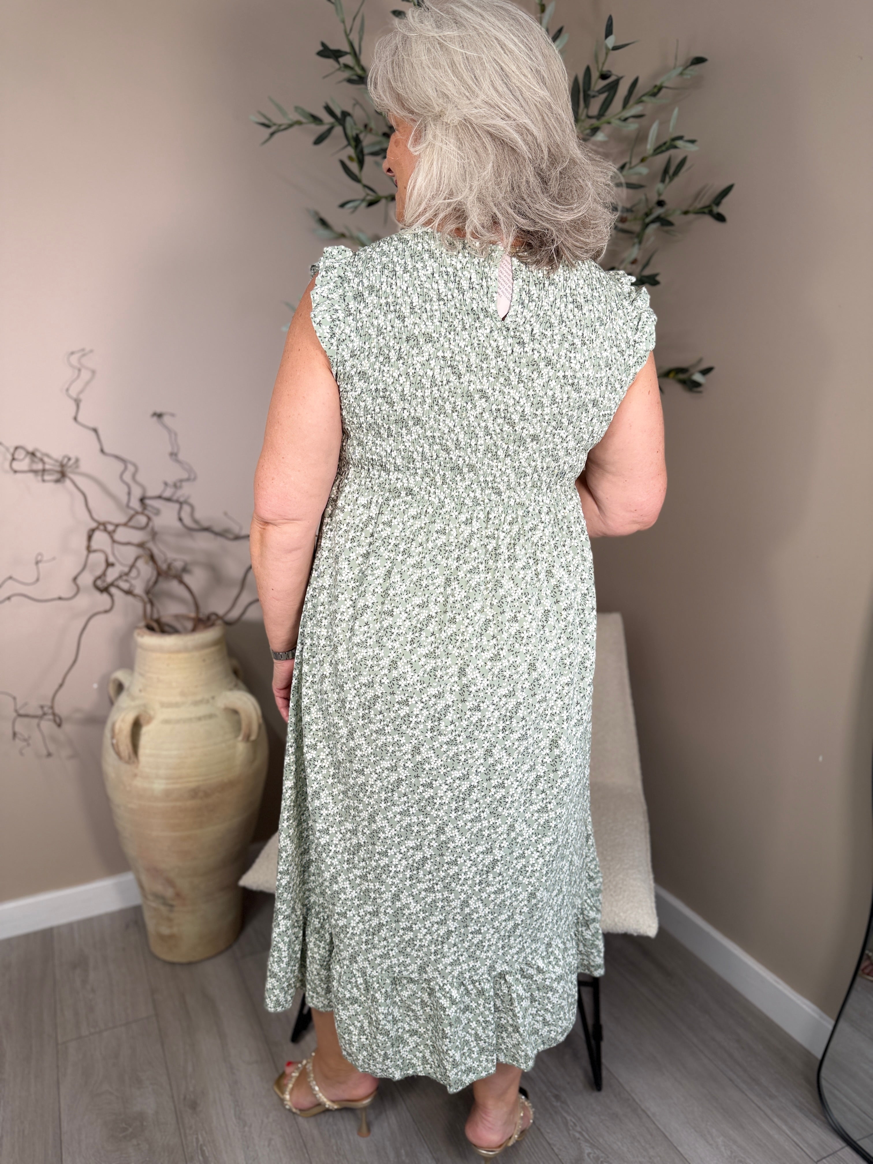 Capri Frill Sleeve Dress