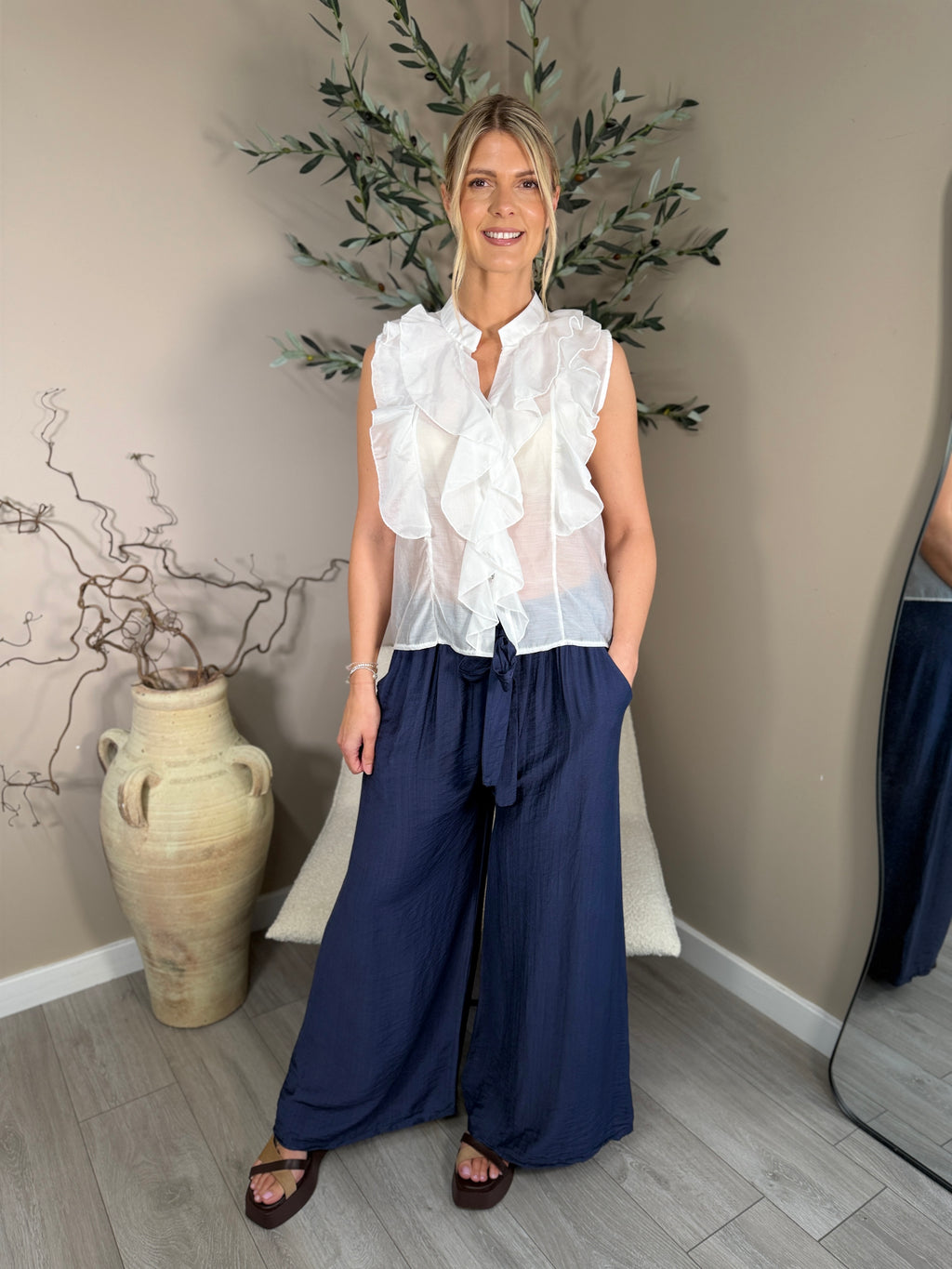 Lisbon Tie Front Trousers
