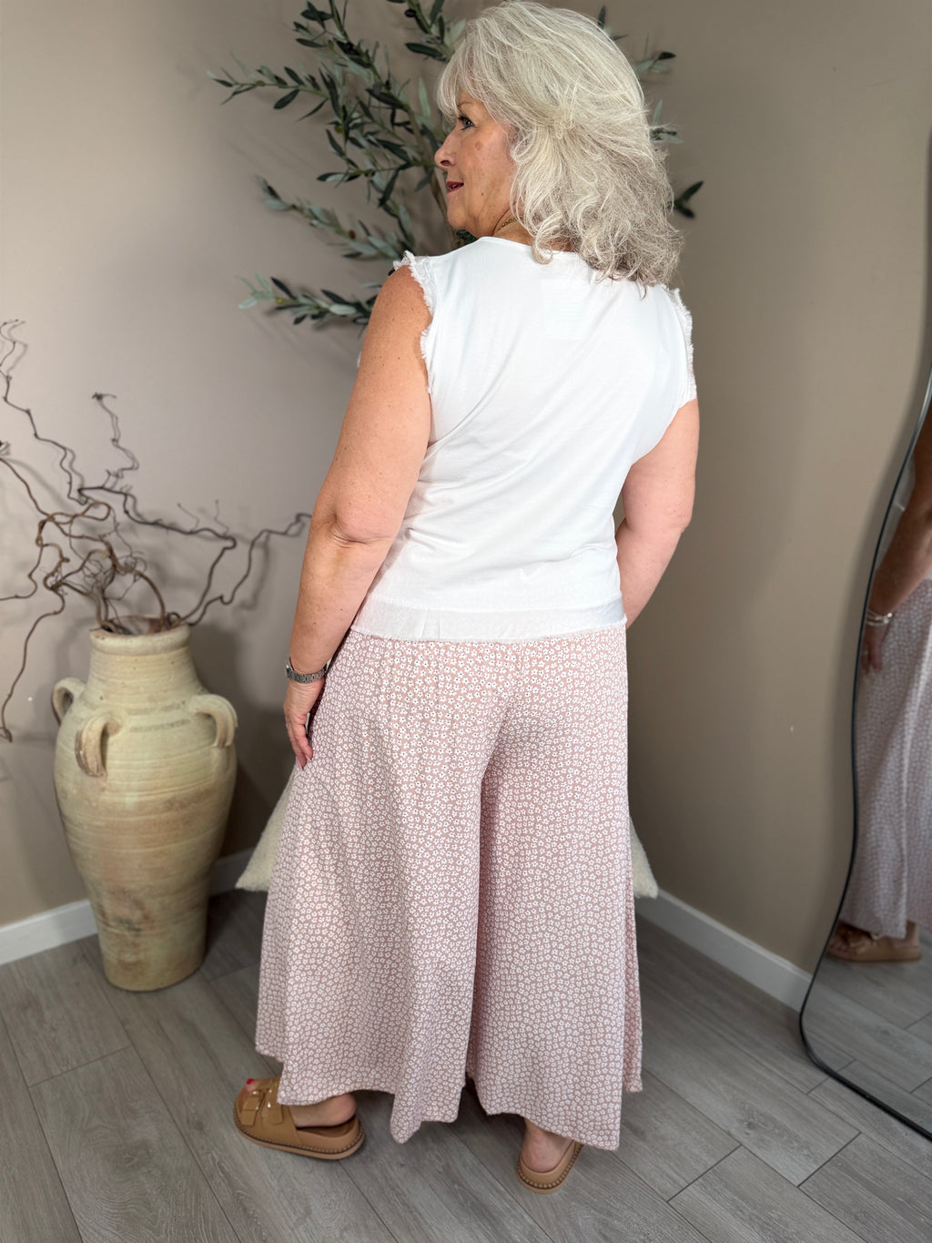 Ditzy Shirred Trousers