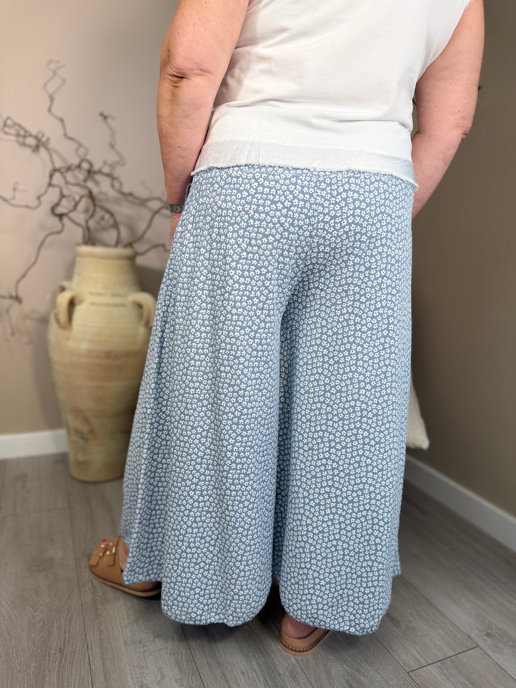 Ditzy Shirred Trousers
