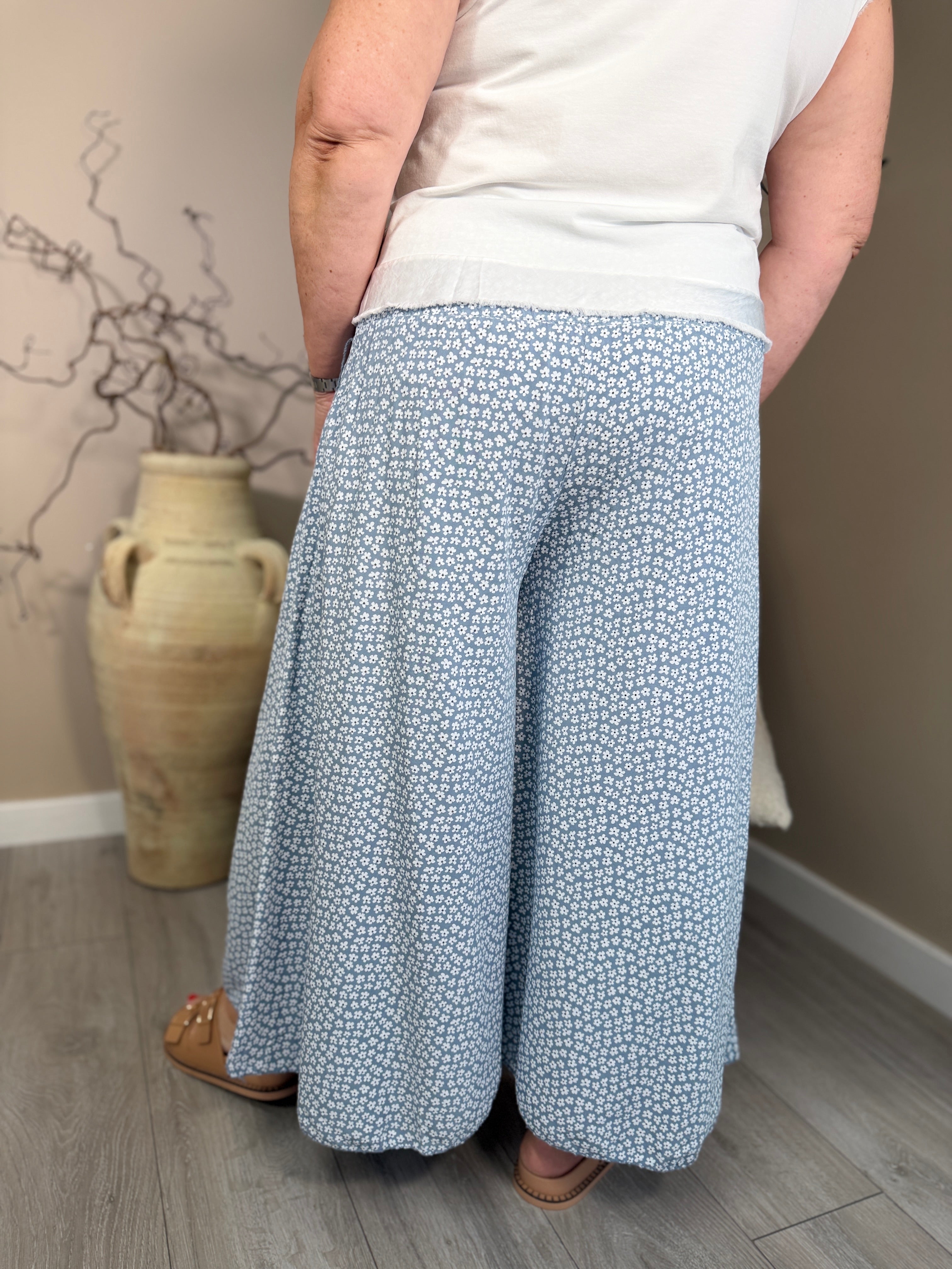 Ditzy Shirred Trousers