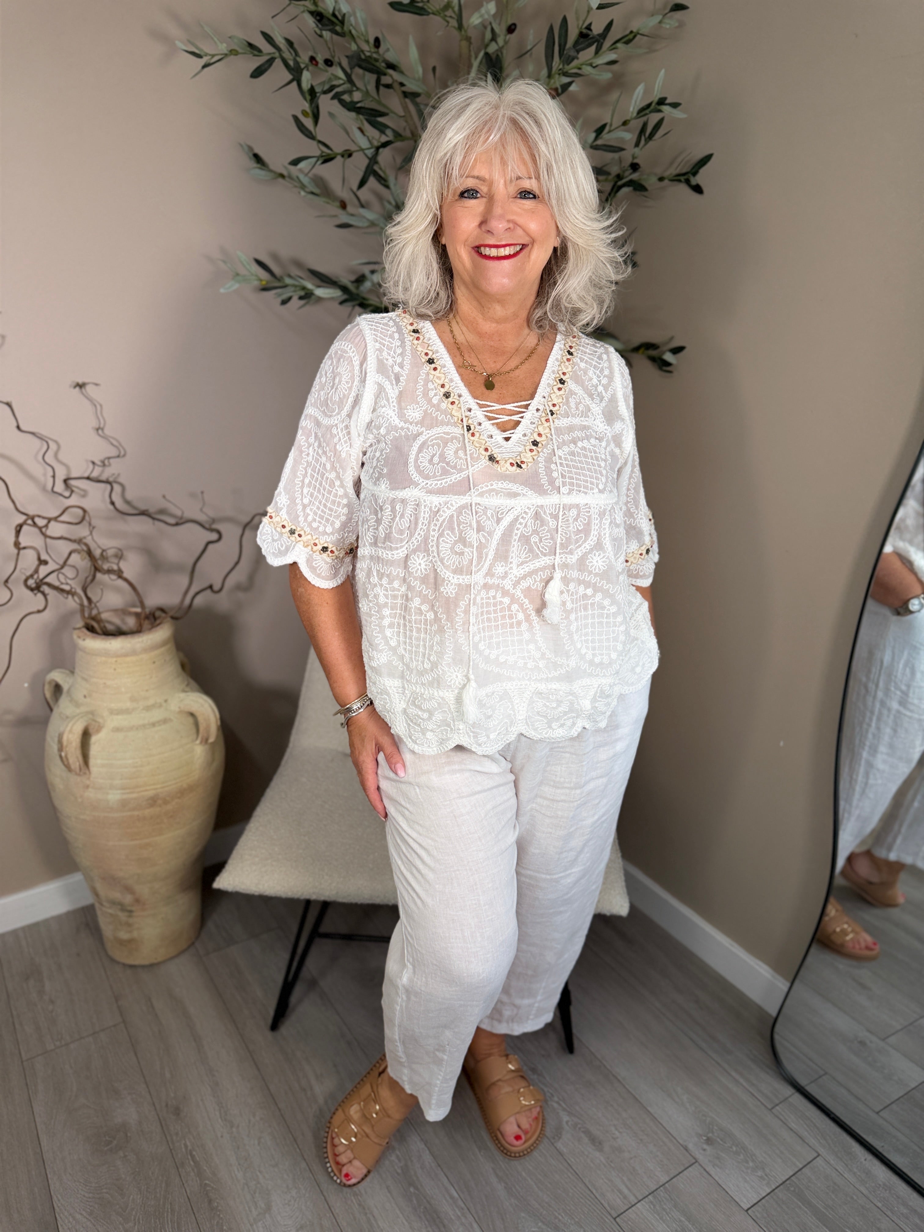 Zante Embroidered Blouse