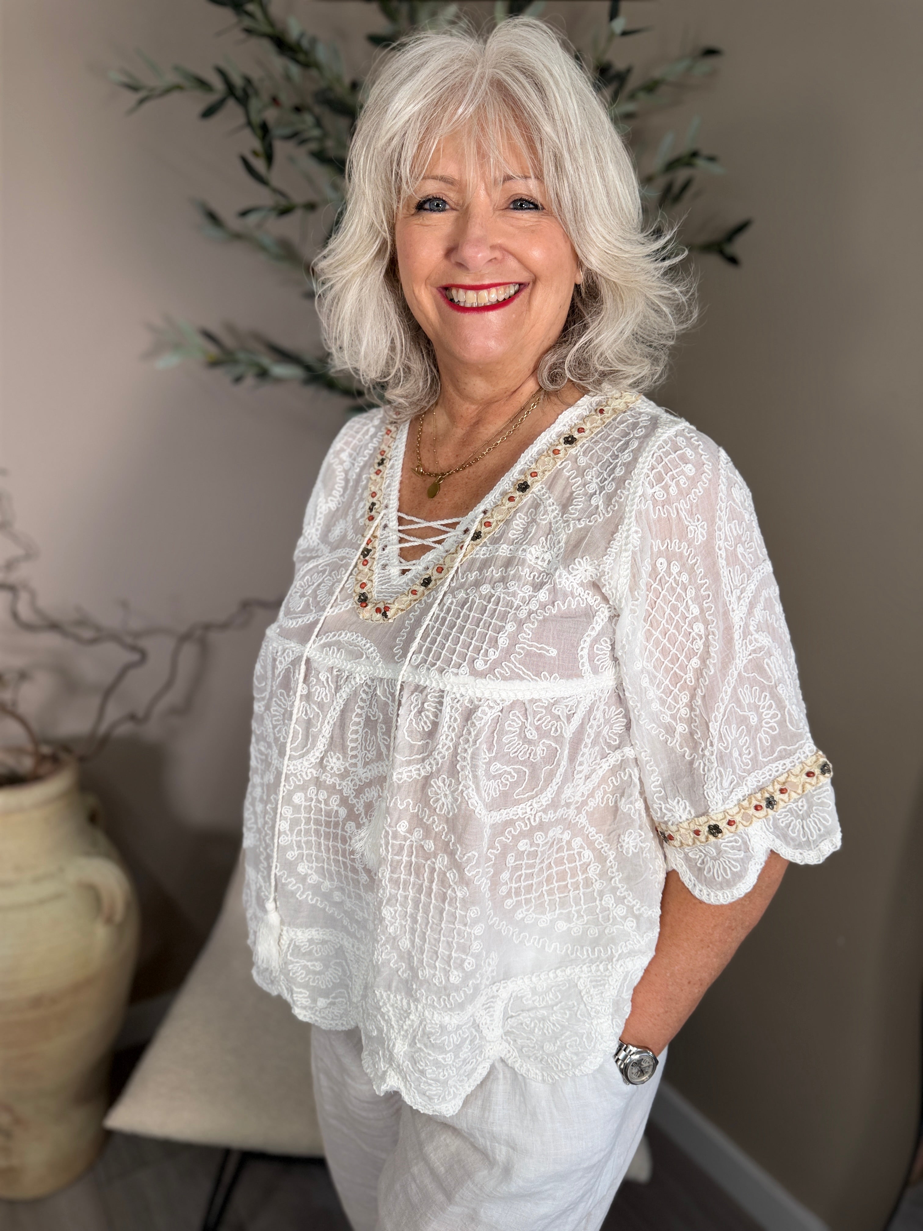 Zante Embroidered Blouse