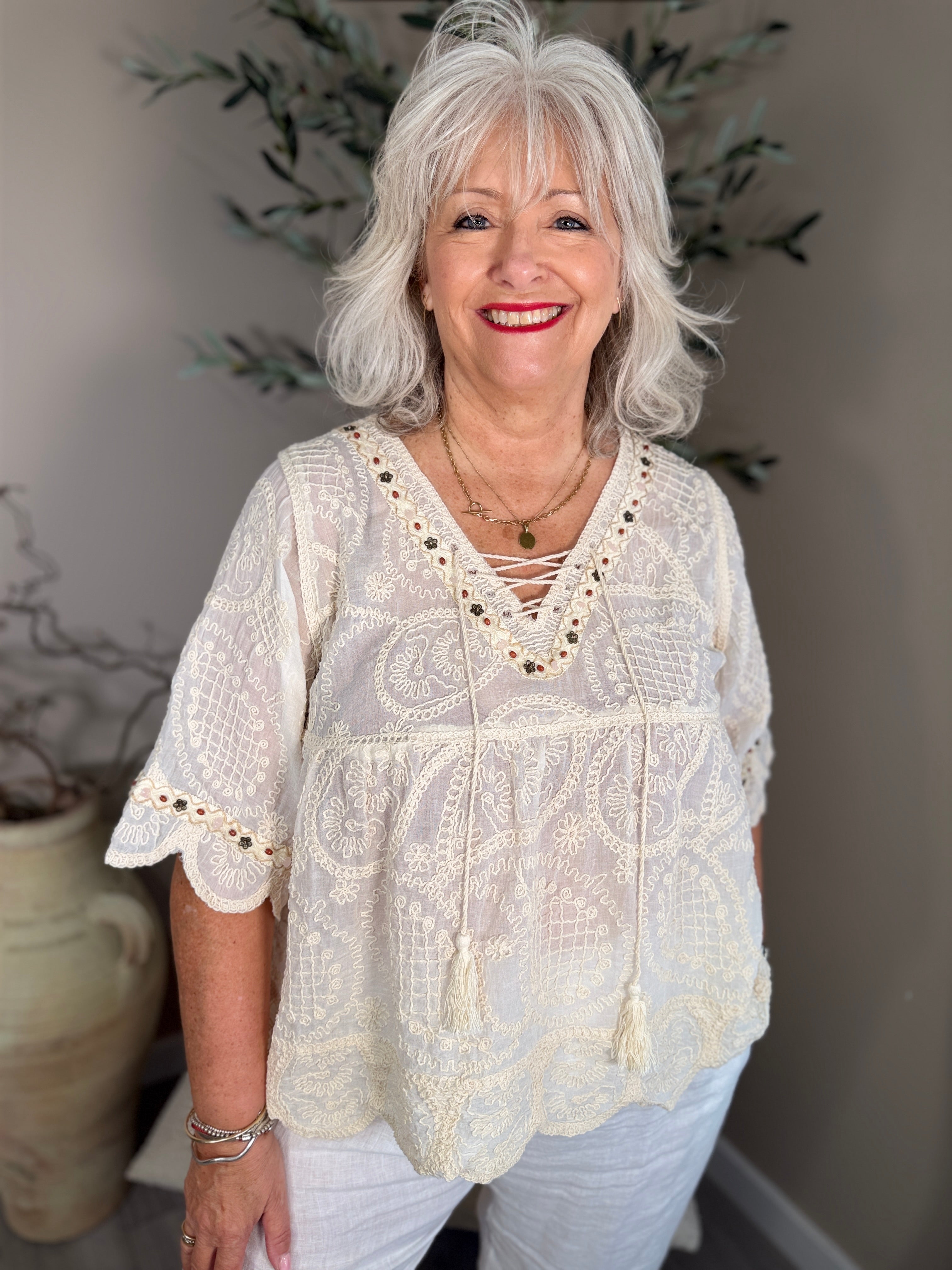 Zante Embroidered Blouse