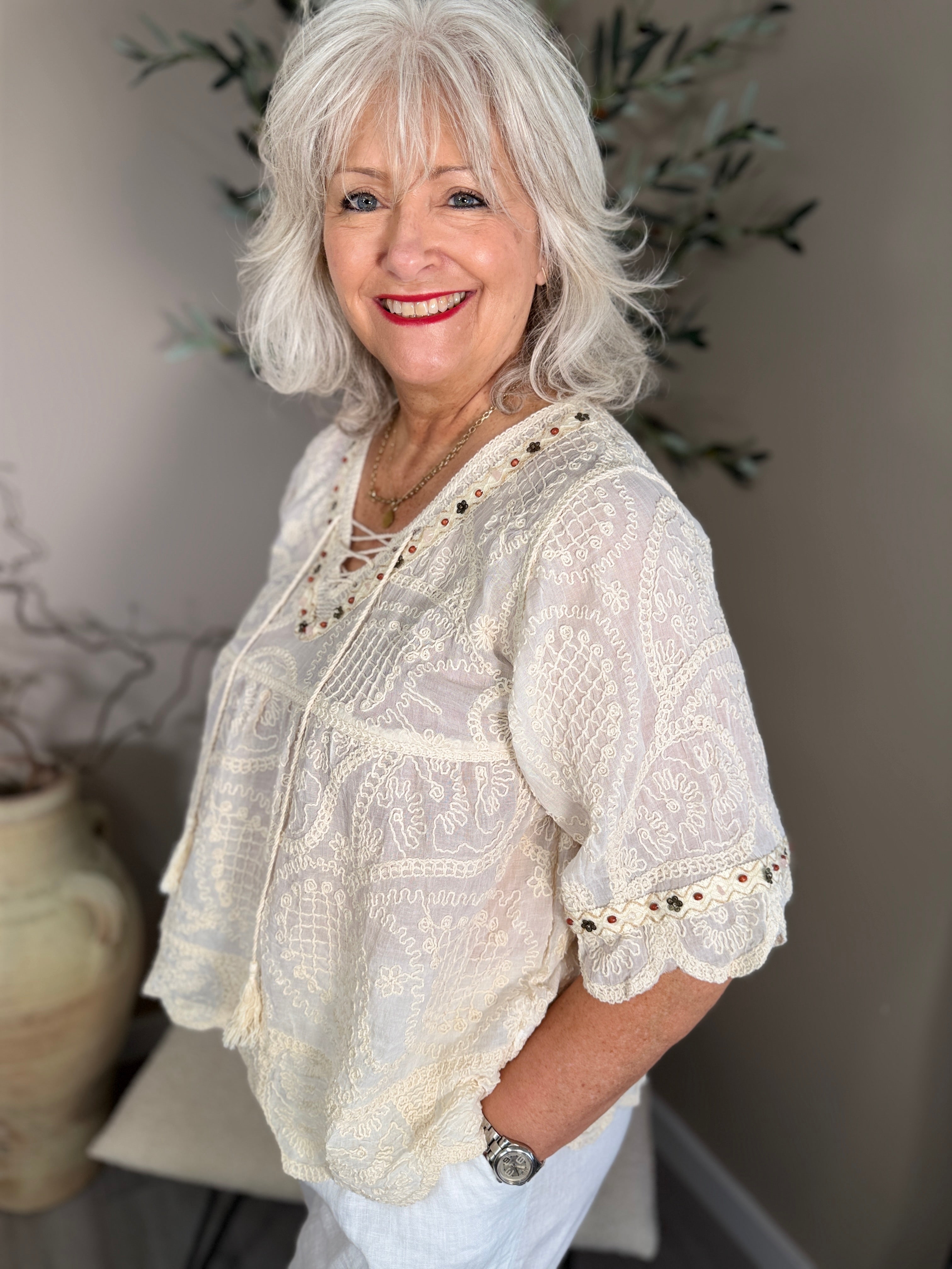 Zante Embroidered Blouse