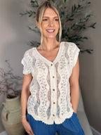 Corfu Crochet Sleeveless Cardi