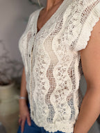Corfu Crochet Sleeveless Cardi