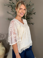 Crete Embroidered Lace Top