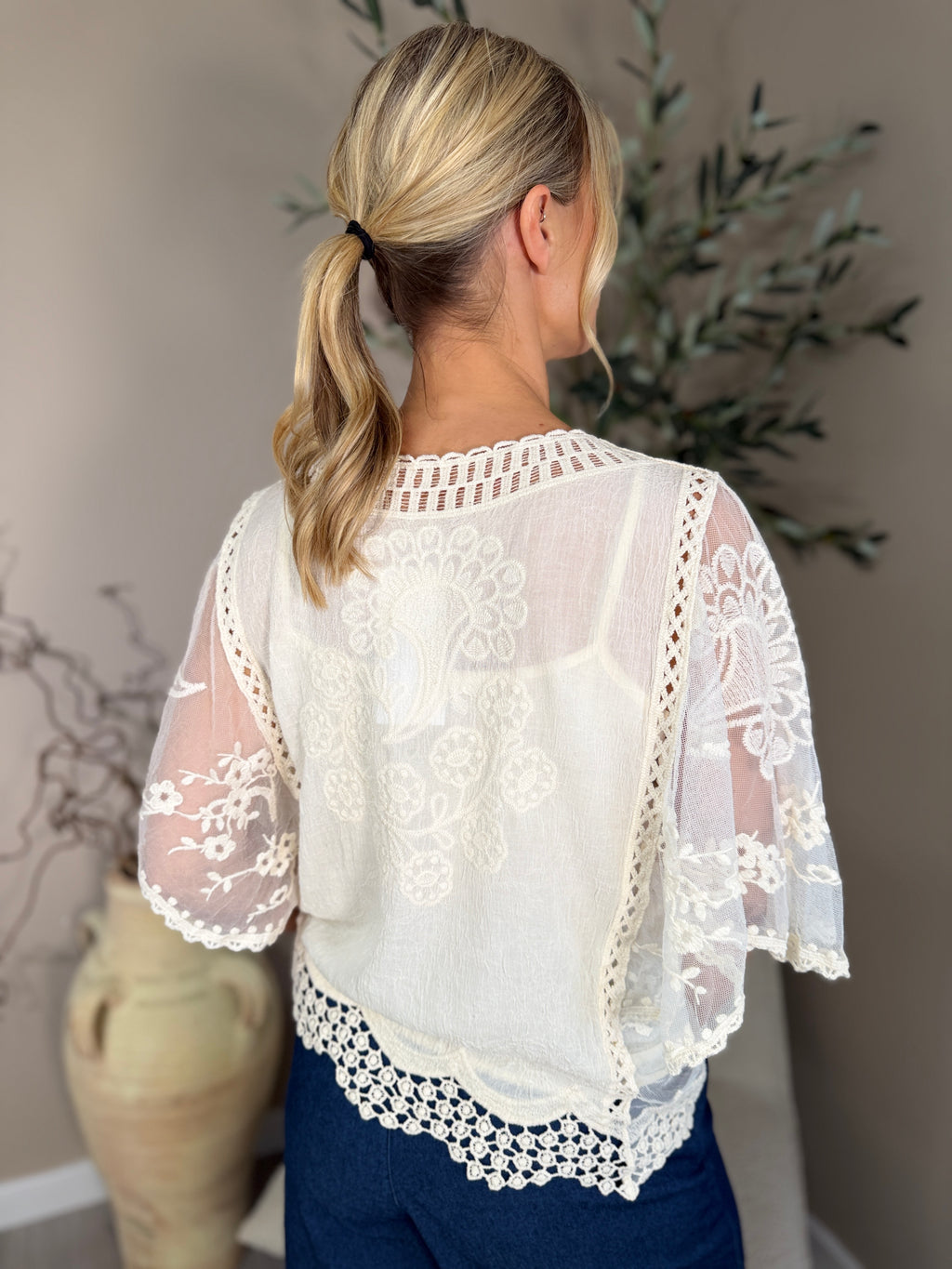 Crete Embroidered Lace Top