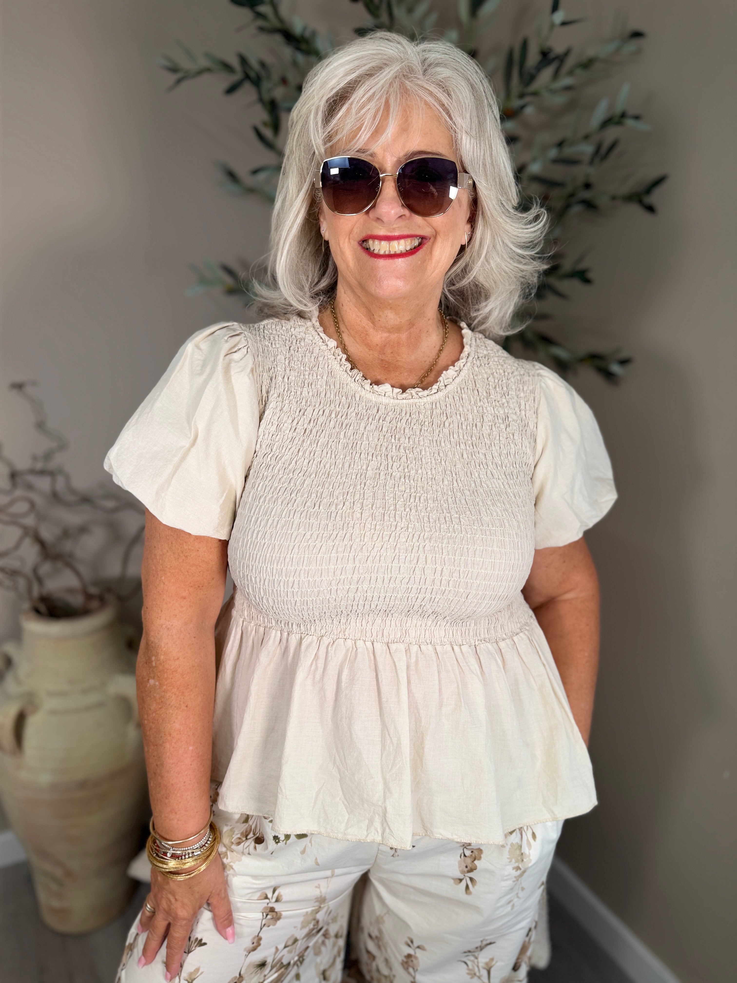 Capri Bubble Sleeve Top