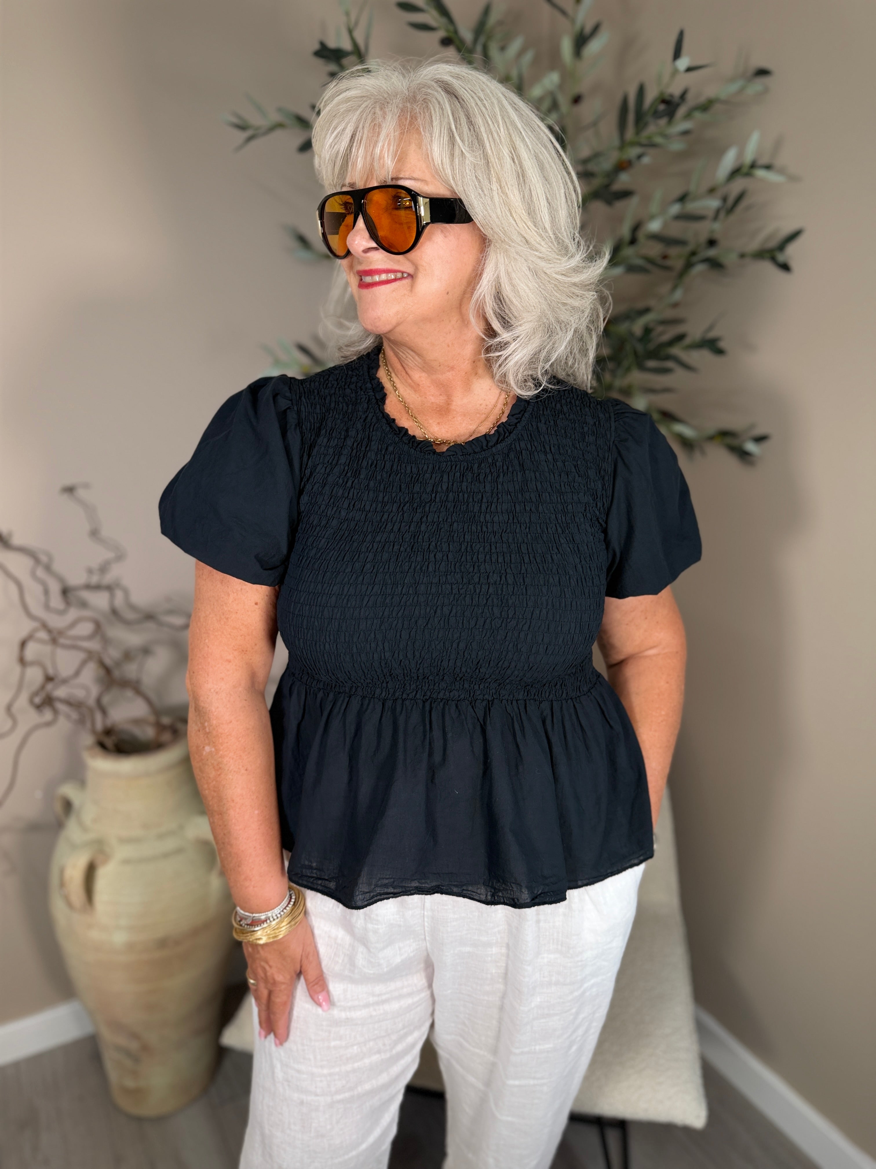 Capri Bubble Sleeve Top