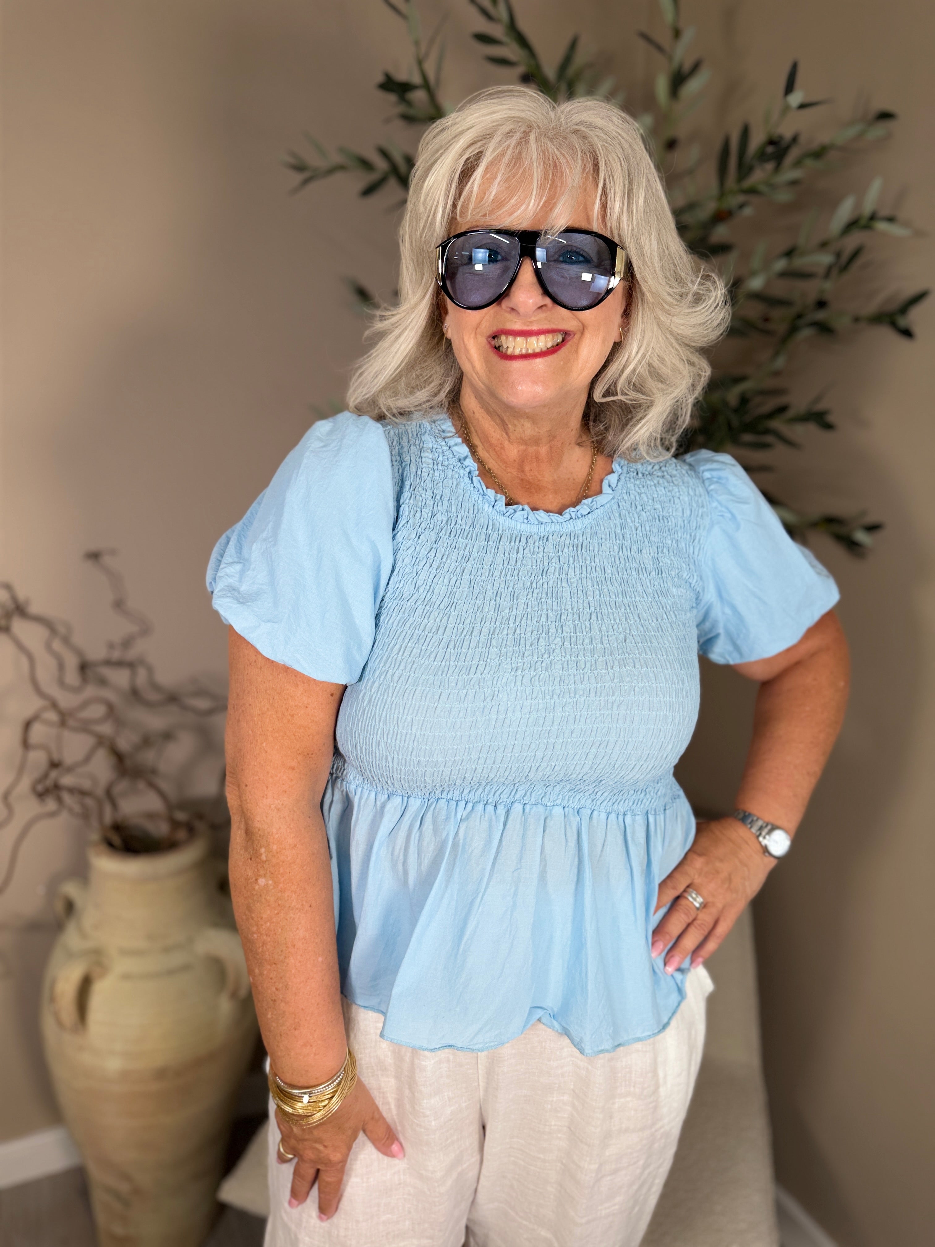 Capri Bubble Sleeve Top