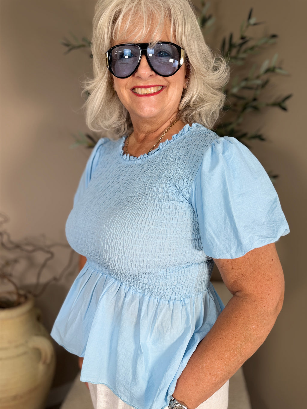 Capri Bubble Sleeve Top