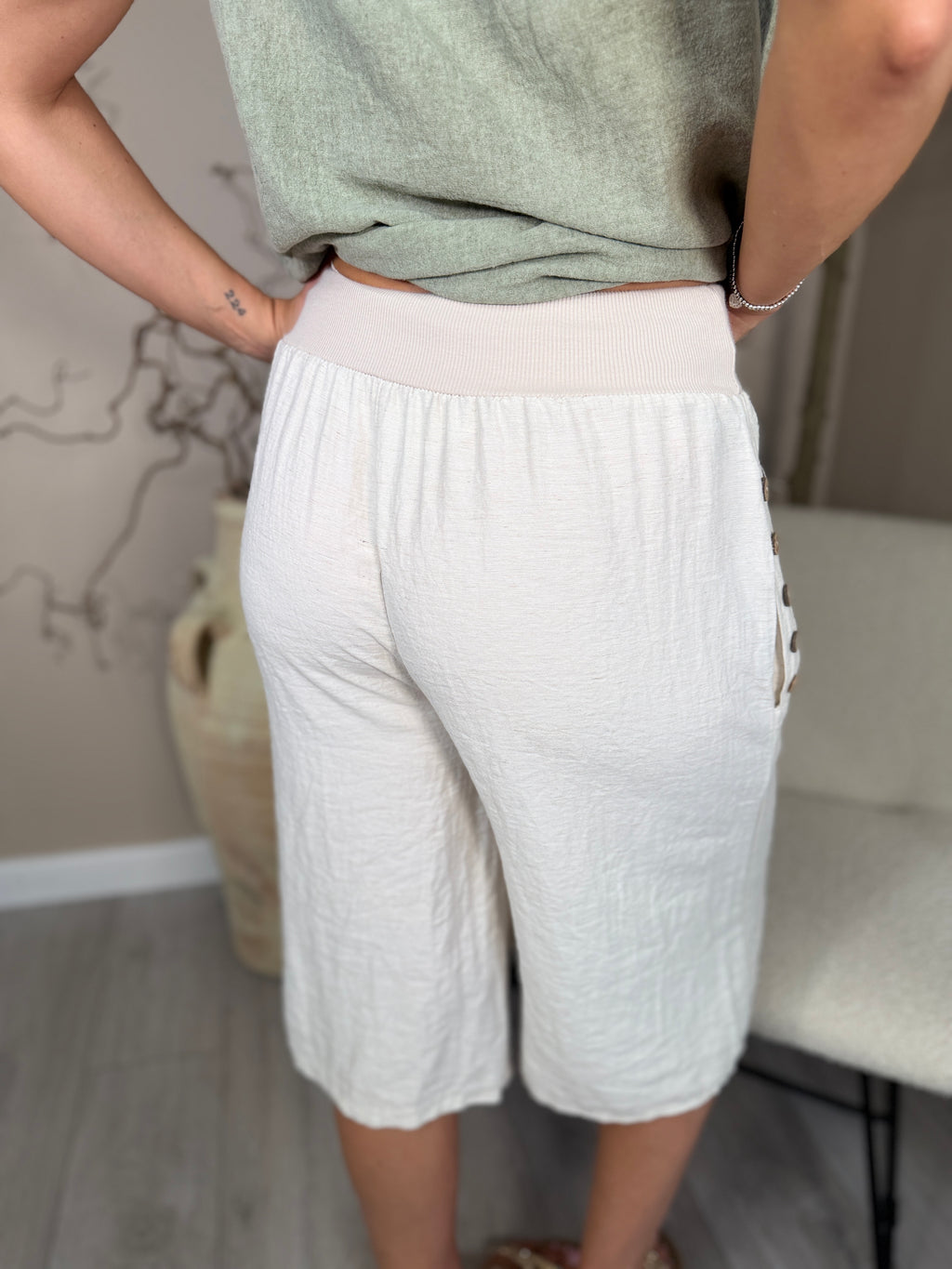 Palma Button Bermuda Shorts