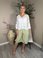 Palma Button Bermuda Shorts