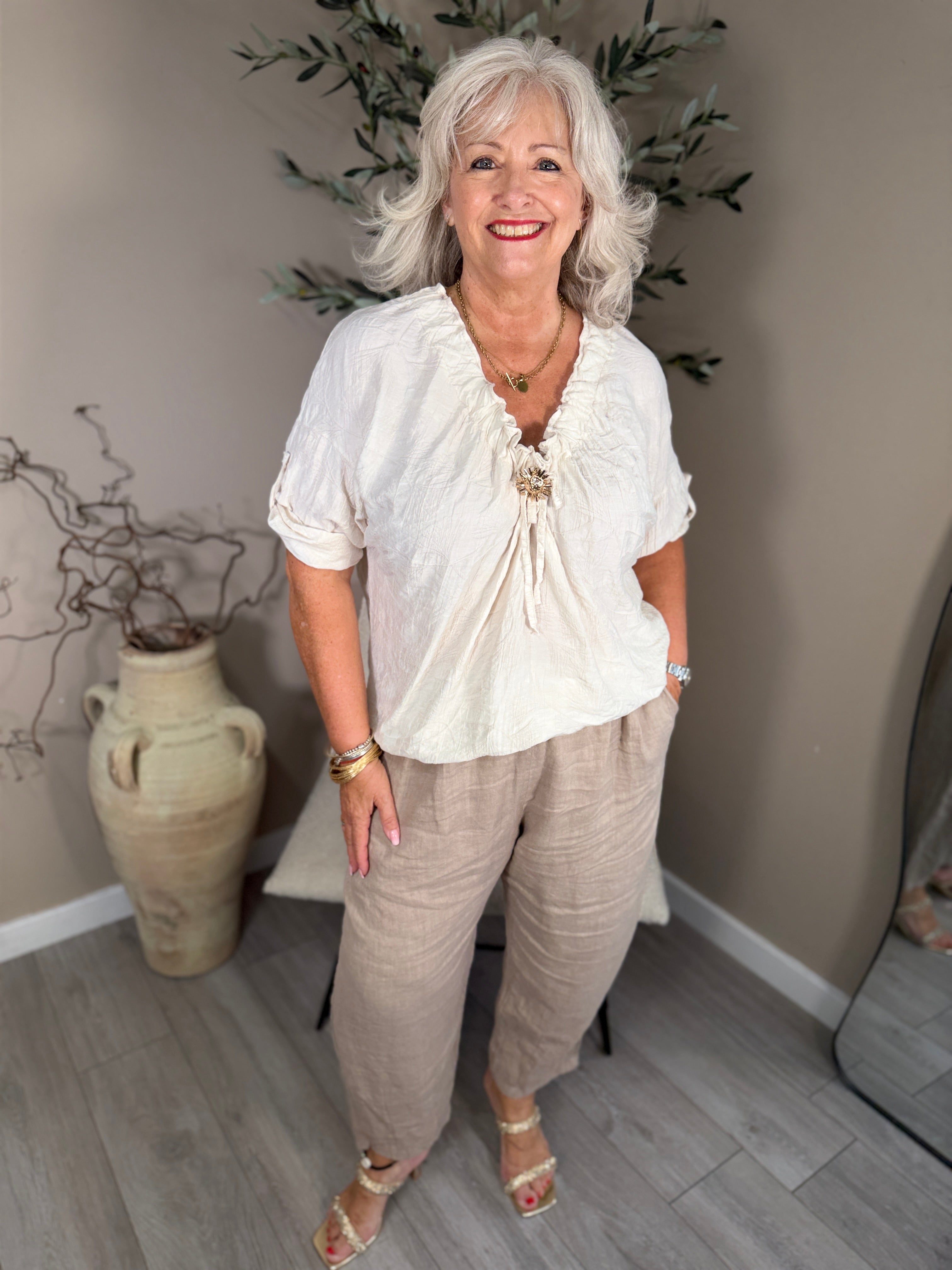 Harlow Brooch Blouse