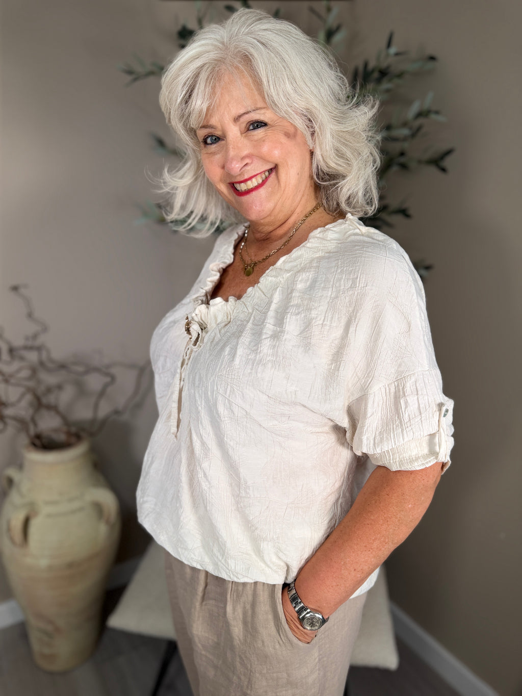 Harlow Brooch Blouse