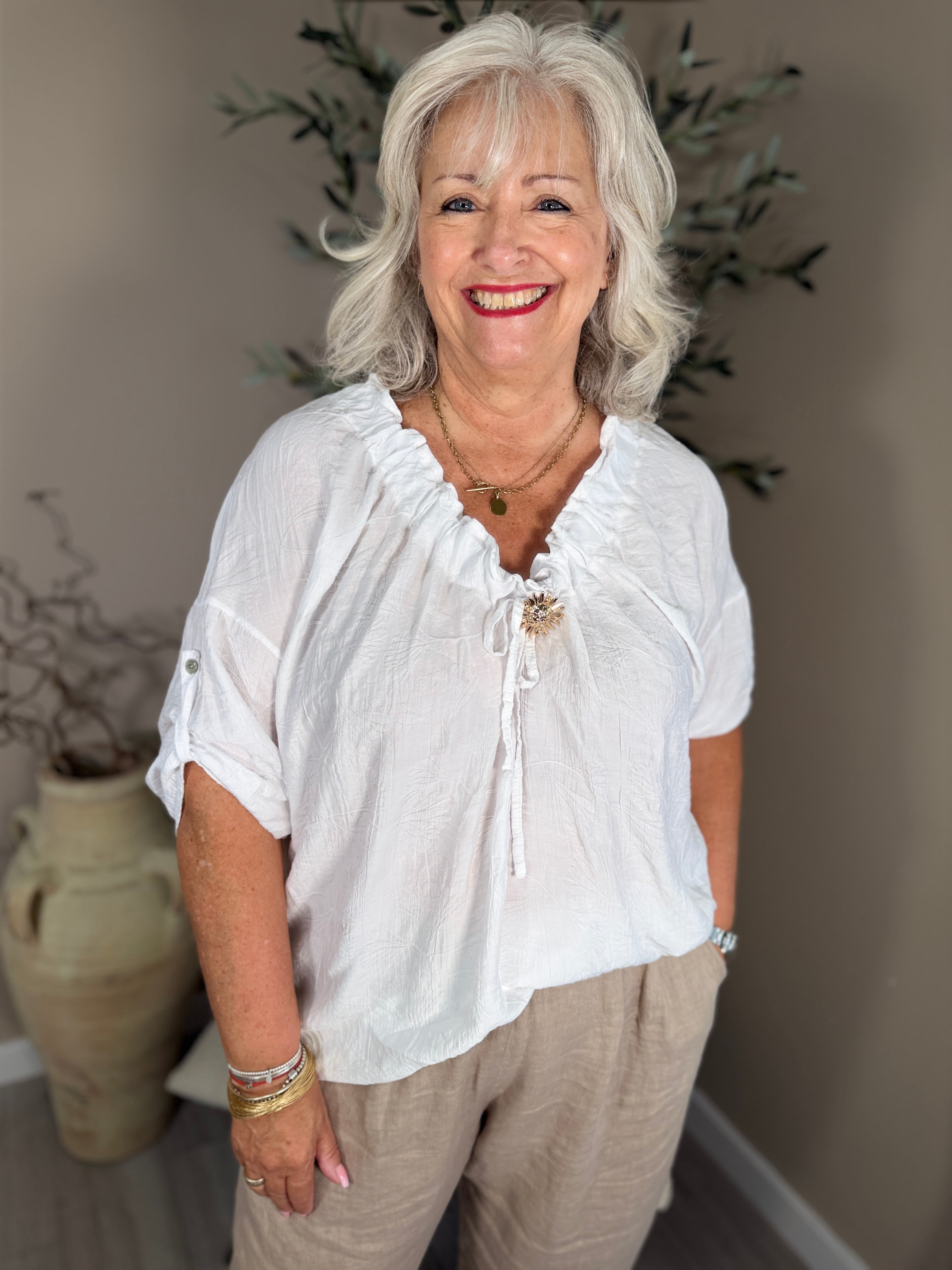 Harlow Brooch Blouse