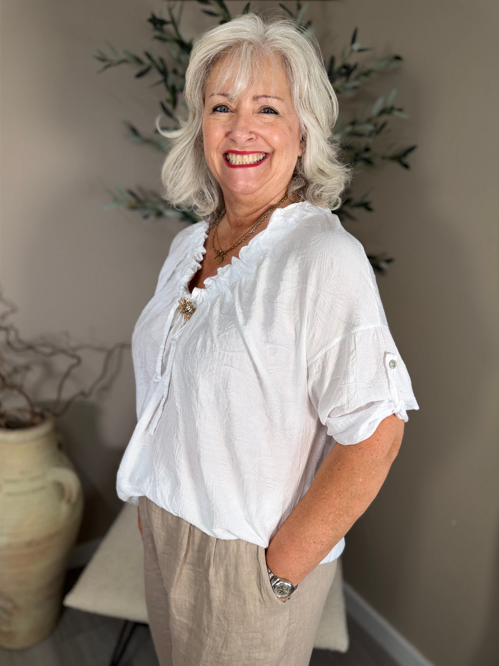Harlow Brooch Blouse