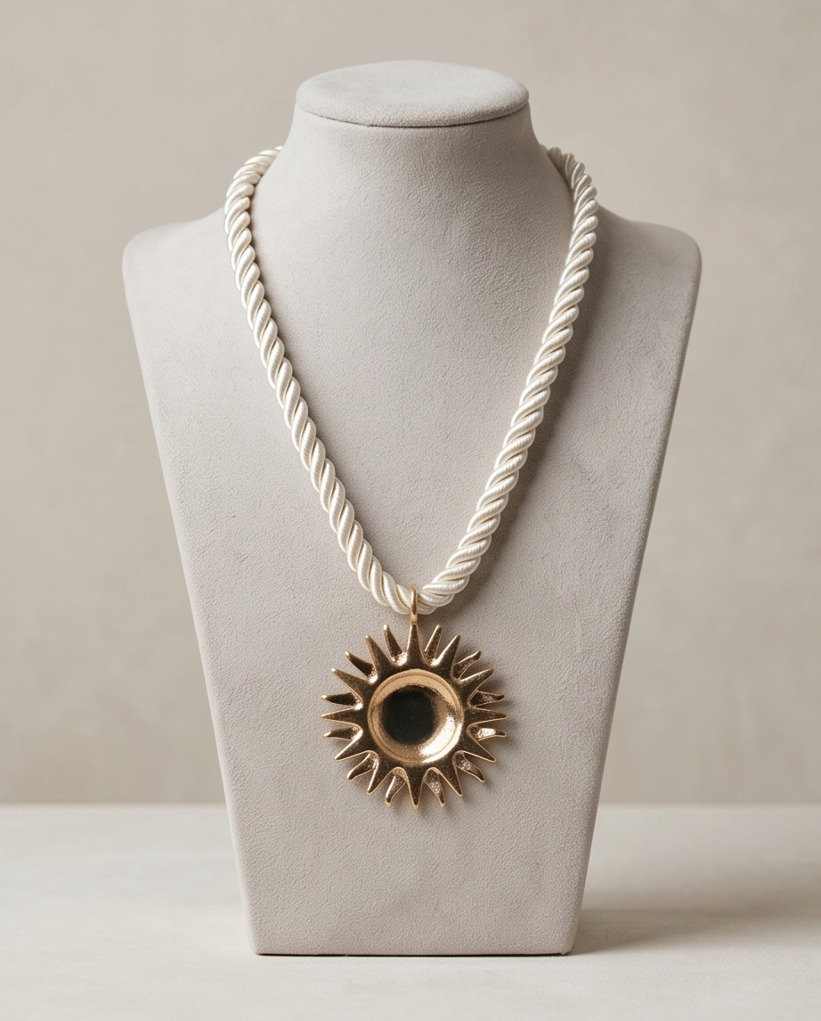 Sun on Rope Necklace