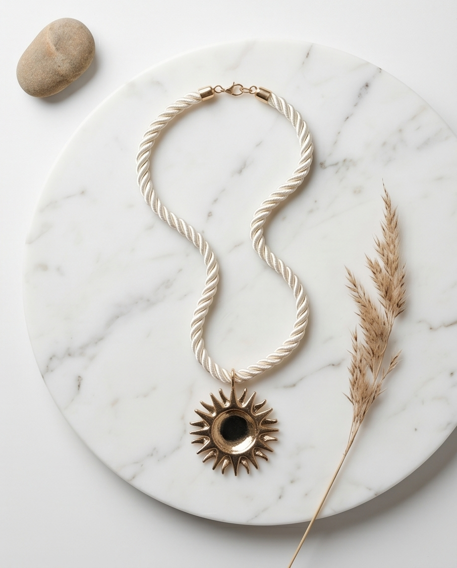 Sun on Rope Necklace