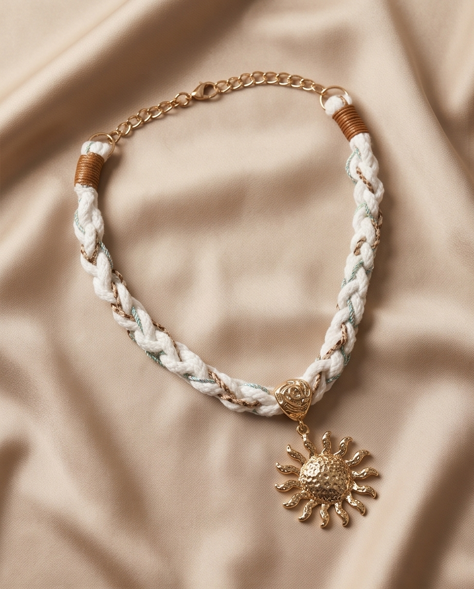 Ra Sun Plait Necklace