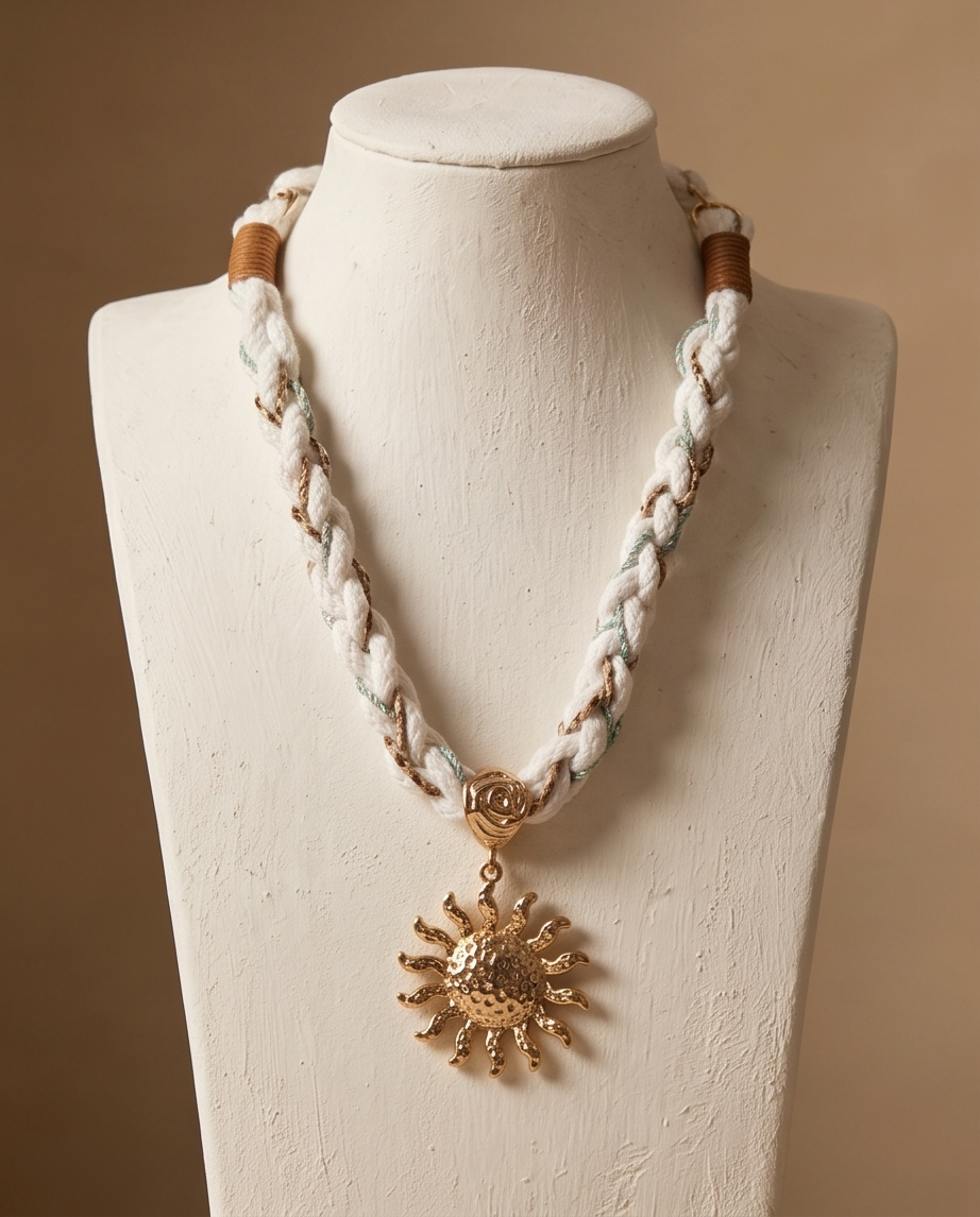 Ra Sun Plait Necklace