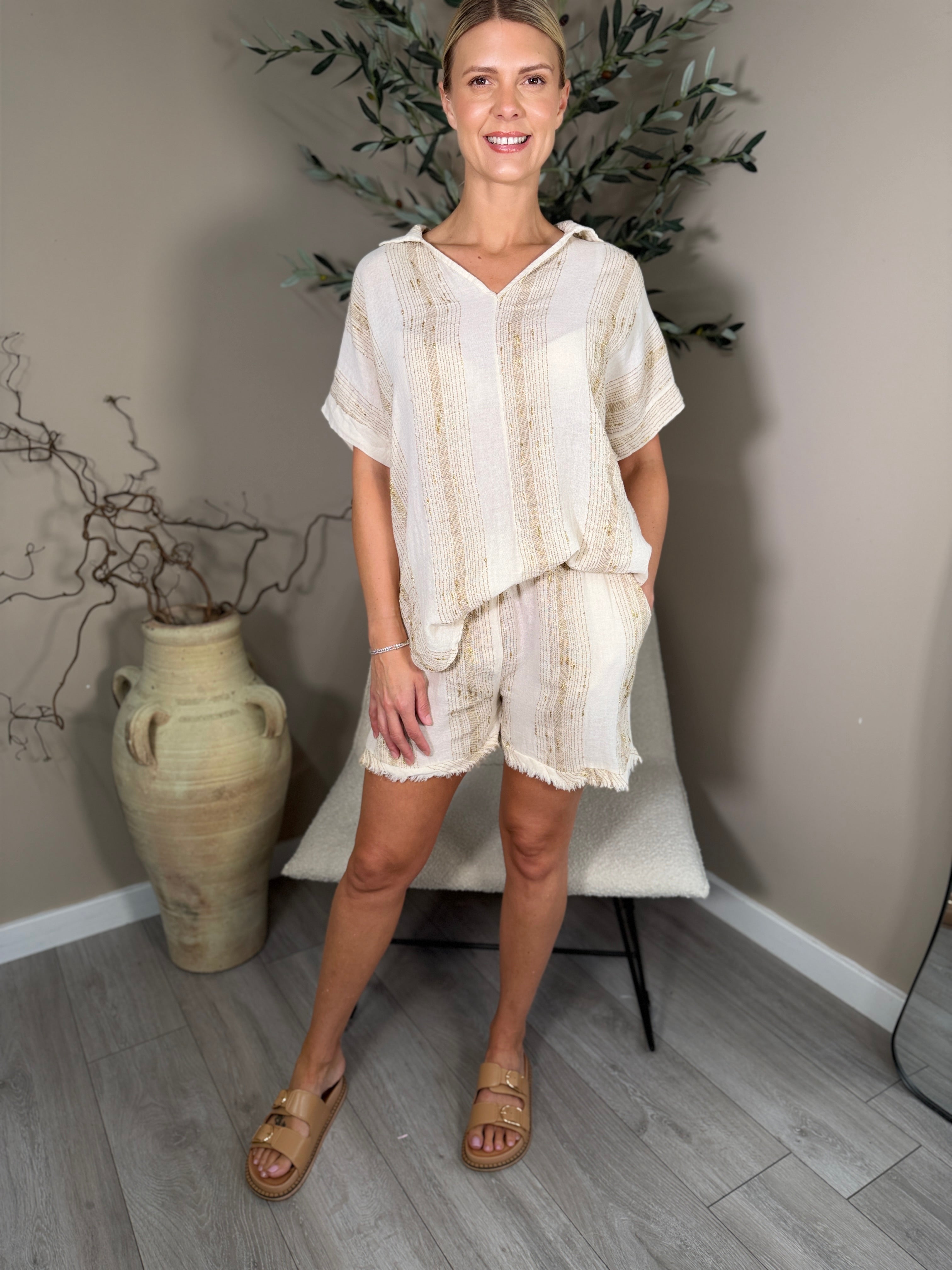 Morocco Collared Top