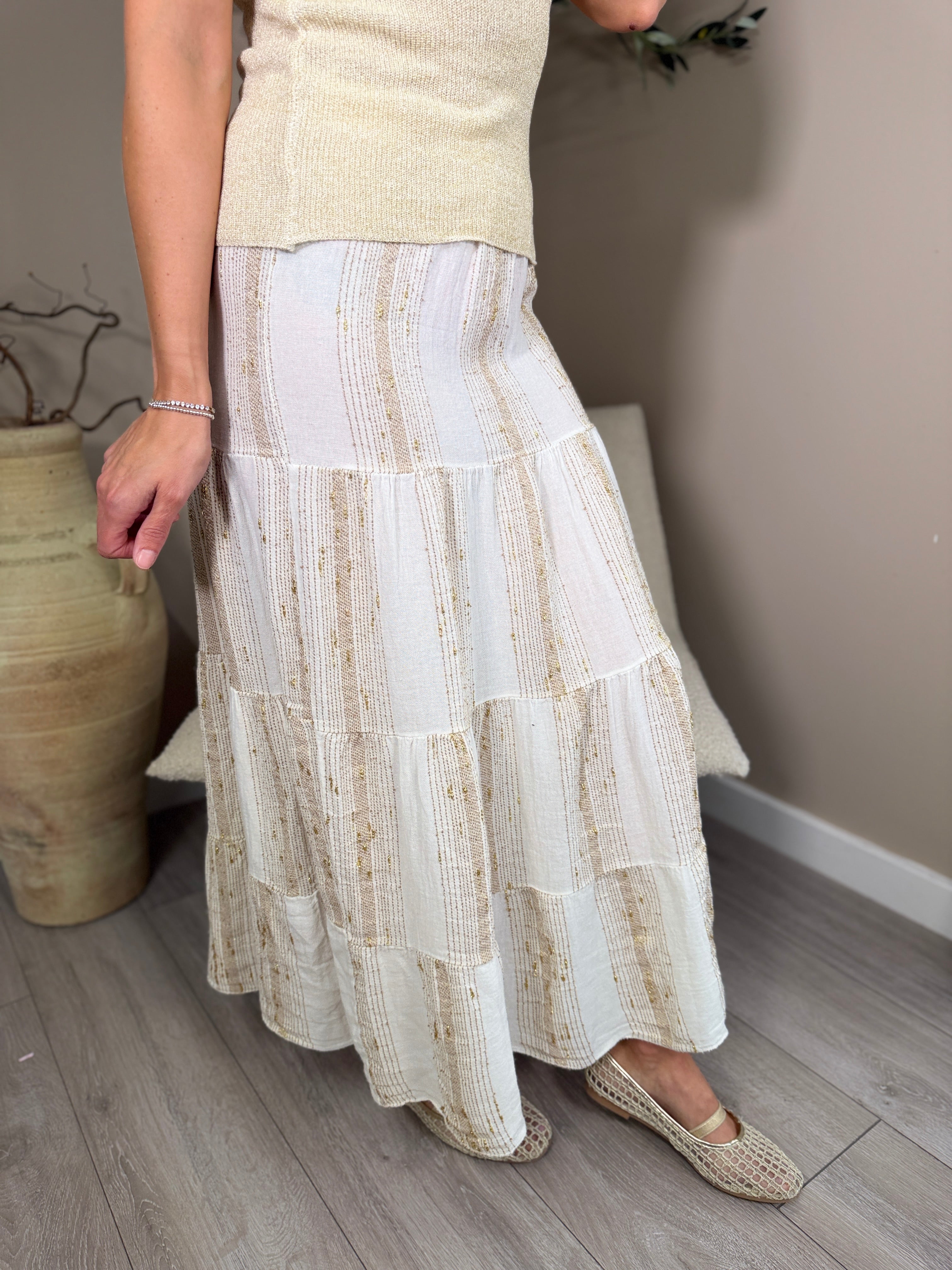Morocco Tiered Maxi Skirt