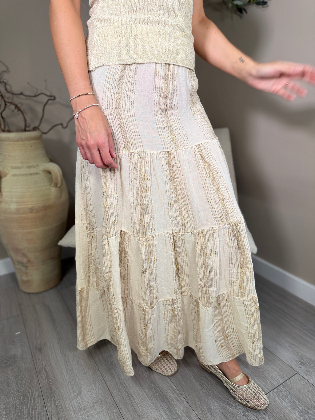 Morocco Tiered Maxi Skirt