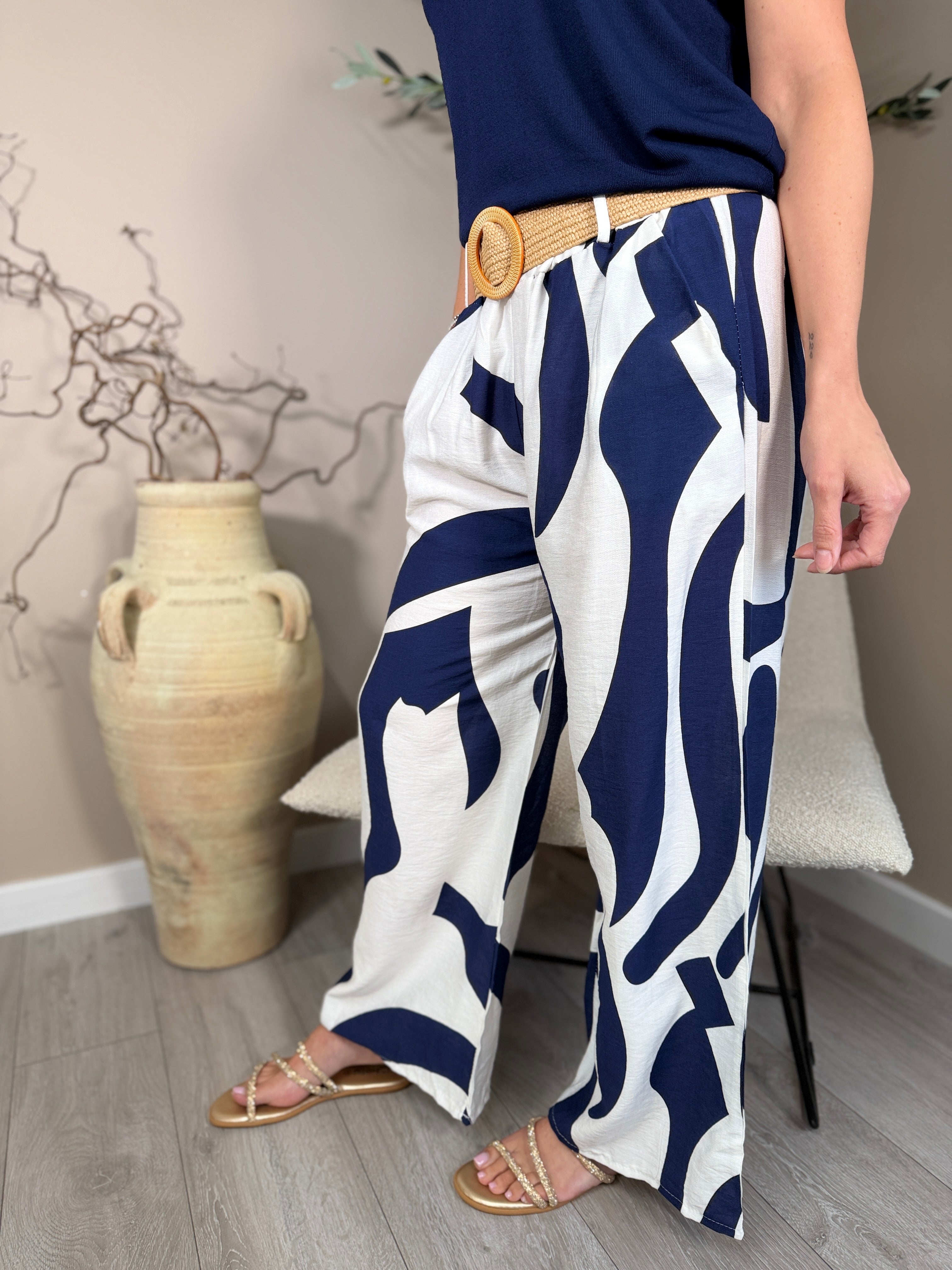 Kos Blue & White Trousers