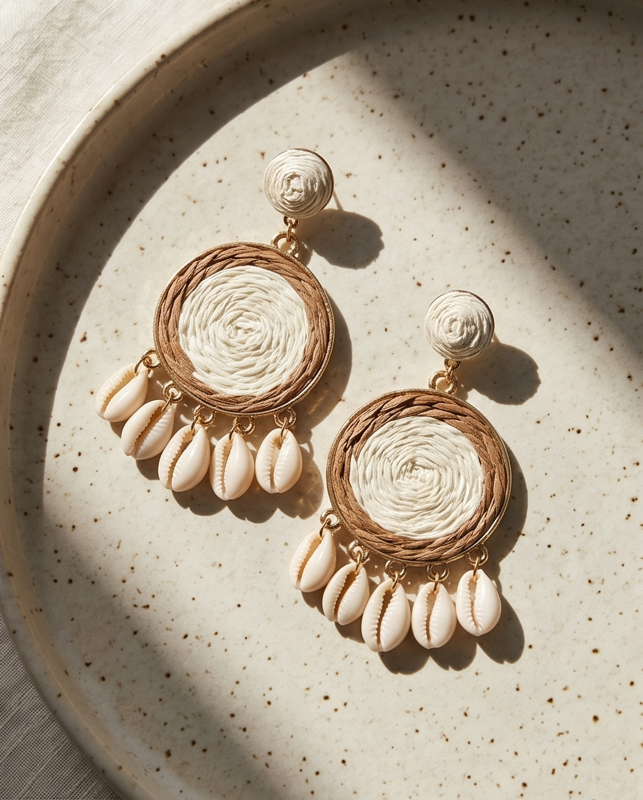 Sea Shell Drop Earrings