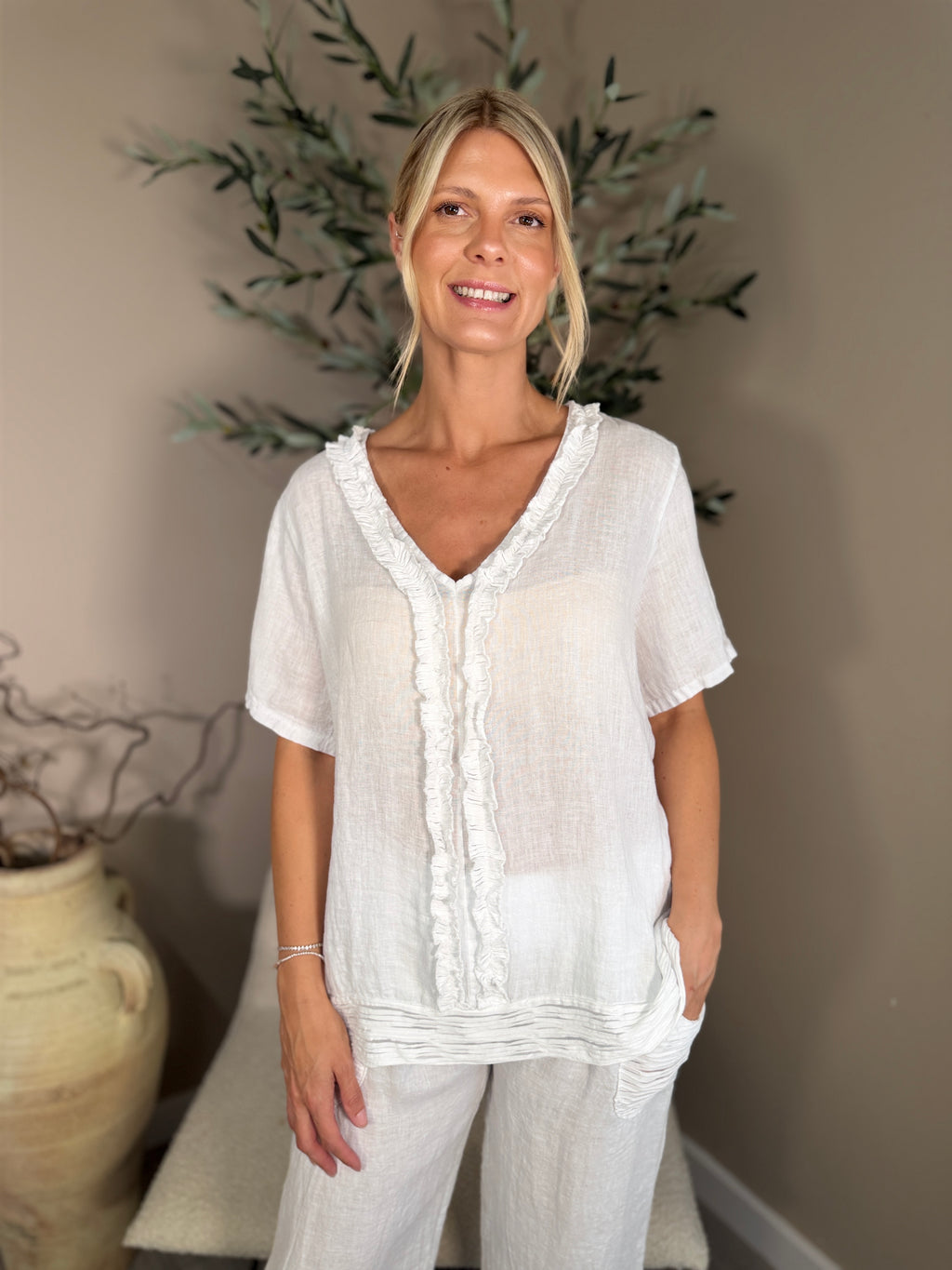 Algarve V Neck Top