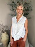 Roma Linen Twist Front Shirt