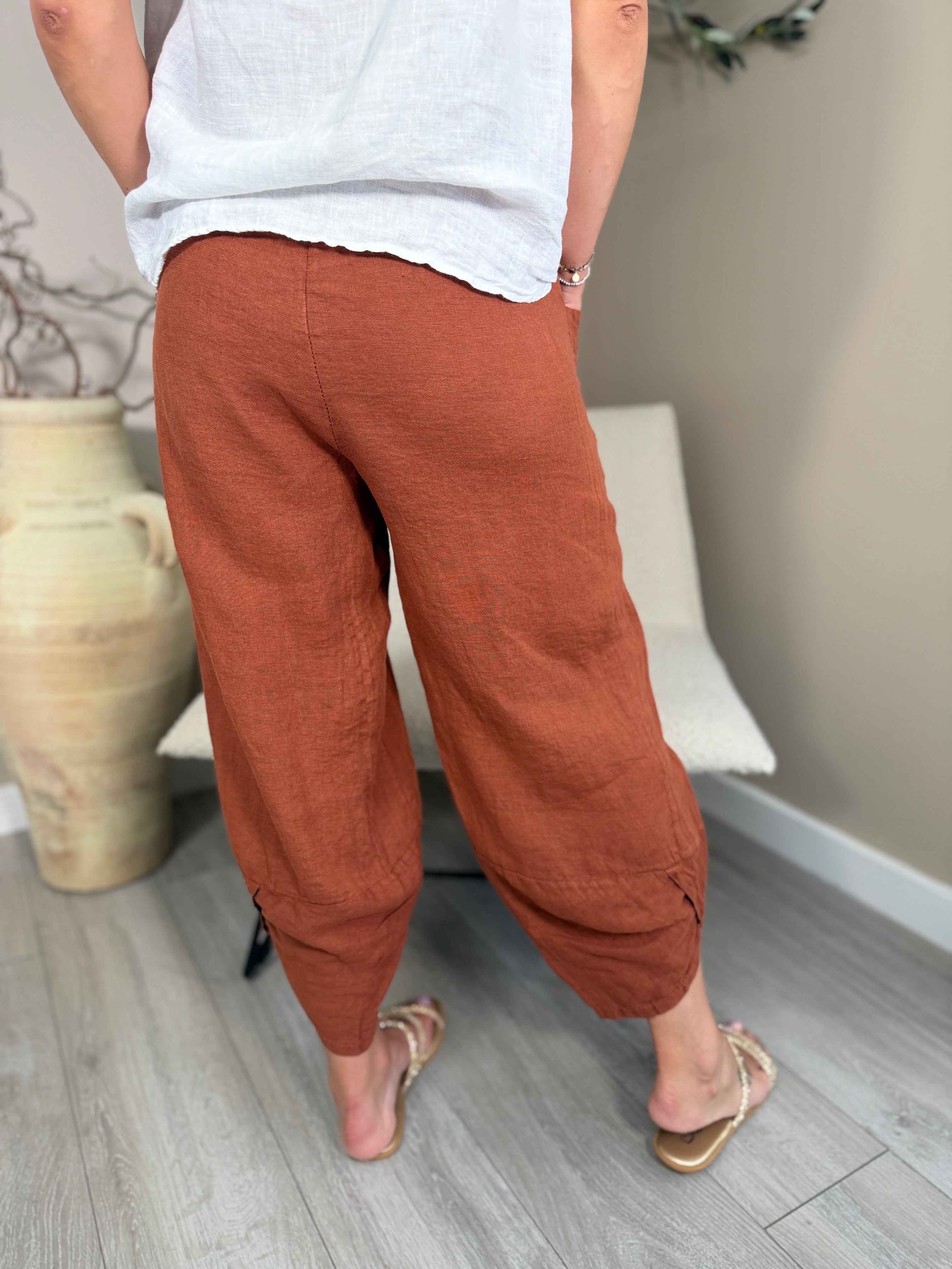 Roma Linen Pocket Trousers