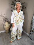 Roma Linen Floral Trousers