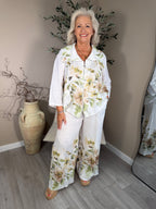 Roma Linen Floral Trousers