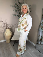 Roma Linen Floral Trousers
