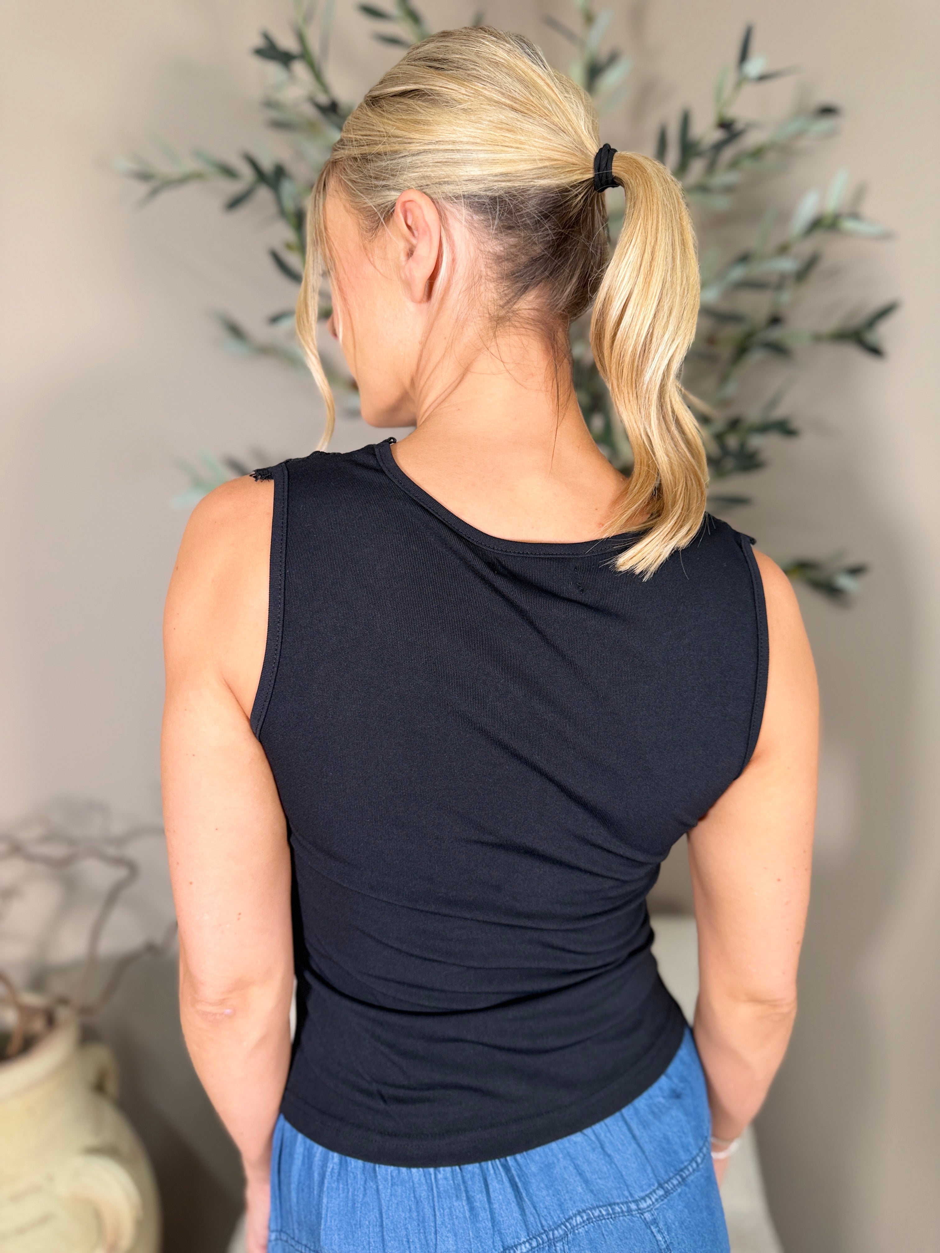 Marbs Lace Trim Vest