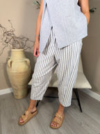 Como Stripe Barrel Trousers