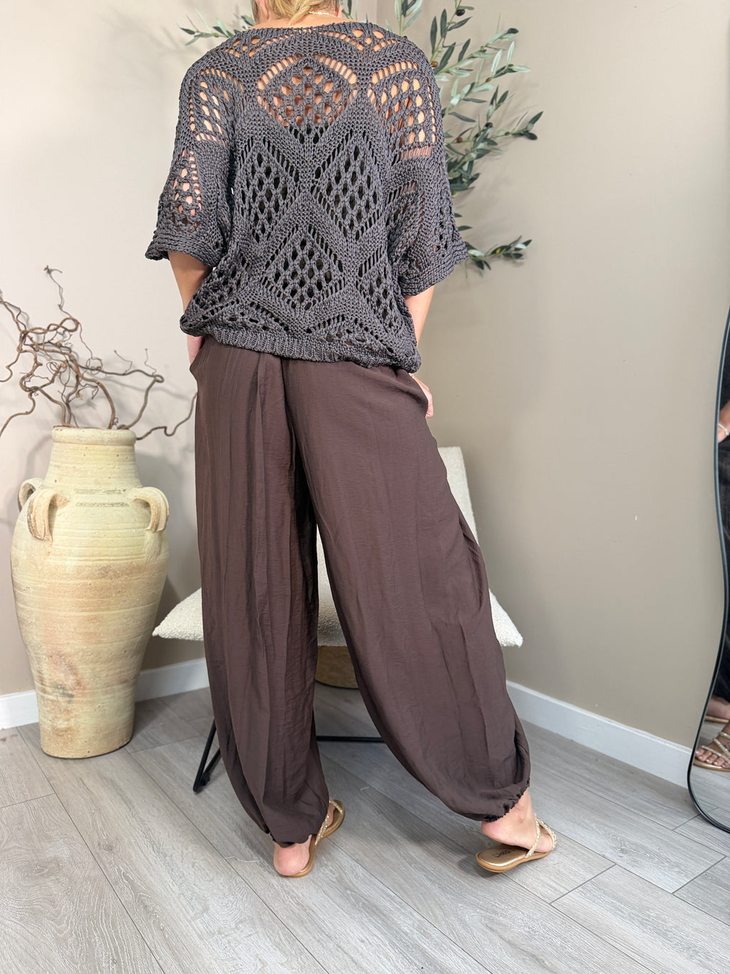 Monaco Button Harem Trousers
