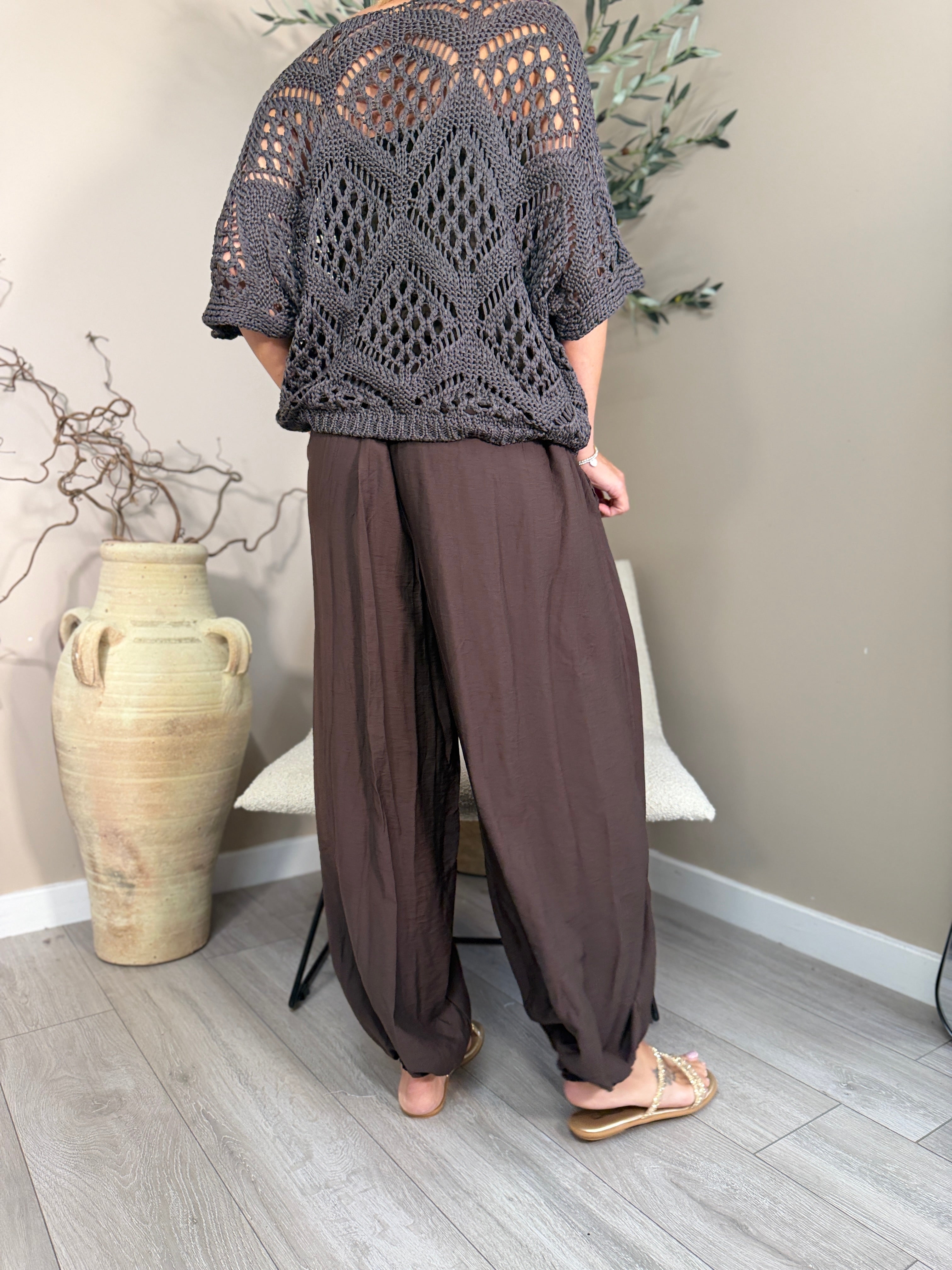 Monaco Button Harem Trousers