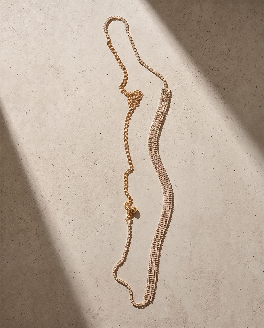 Diamante Strip Belt