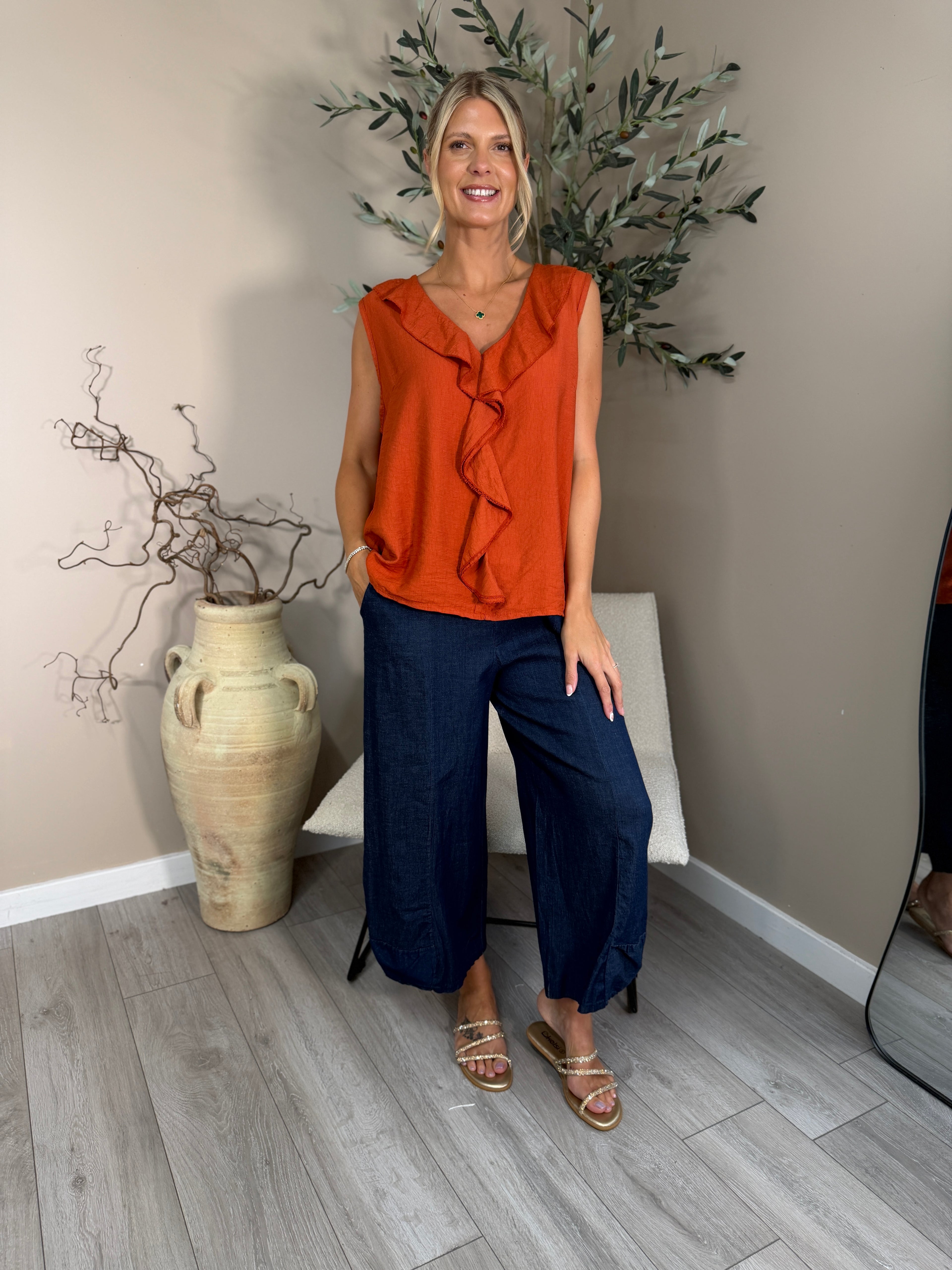 Monaco Frill Top