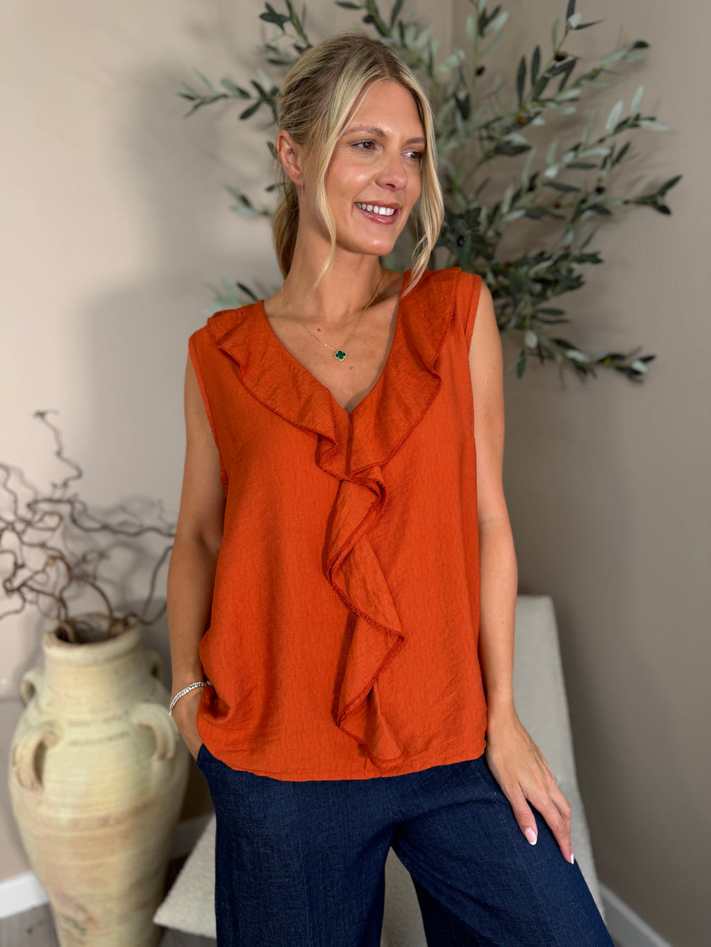Monaco Frill Top