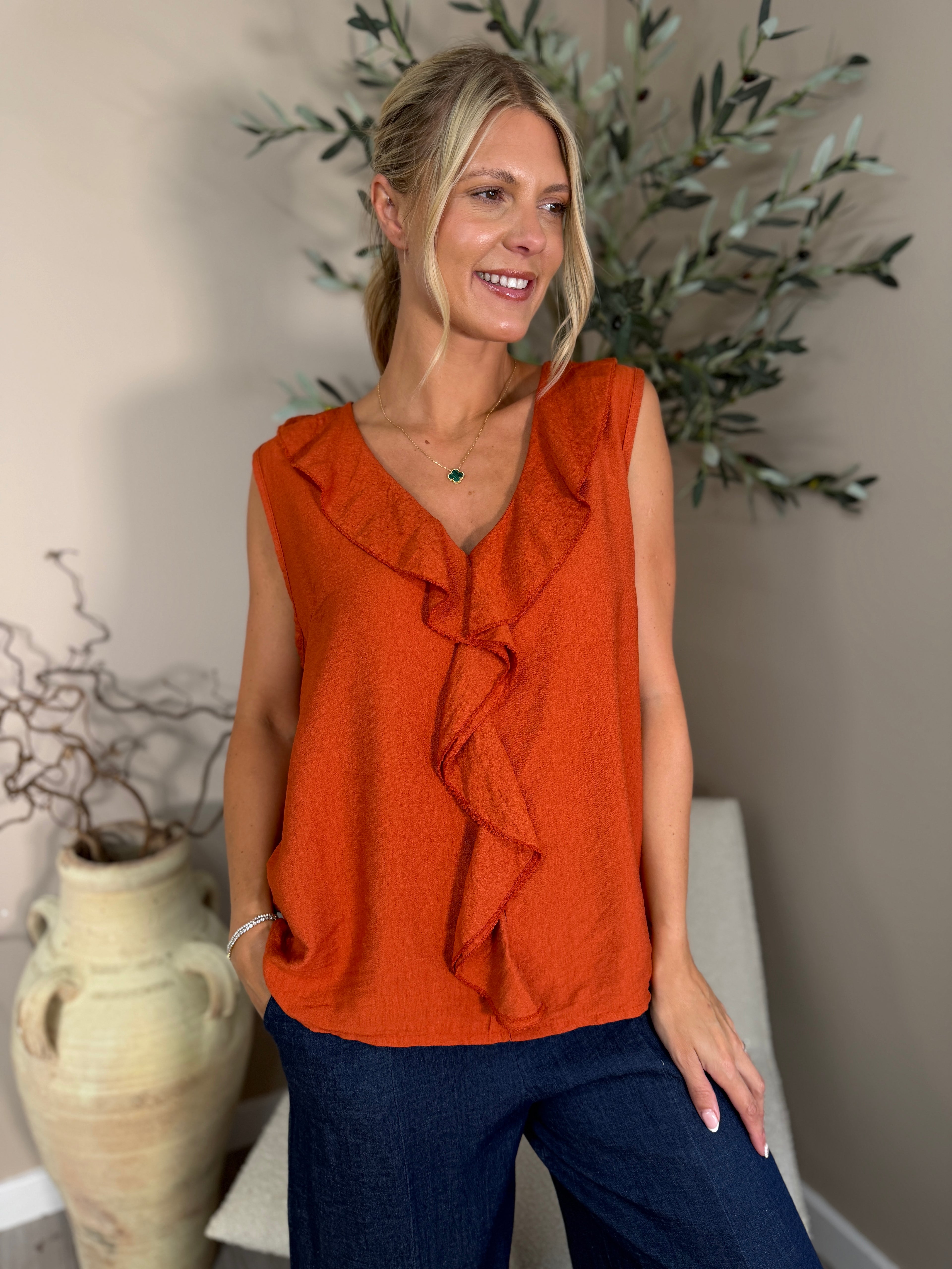 Monaco Frill Top