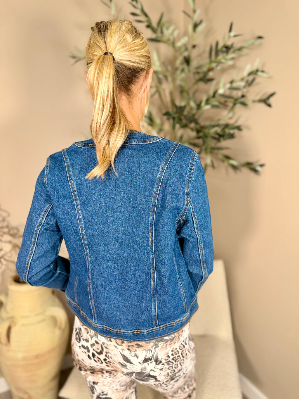 Camden Round Neck Denim Jacket