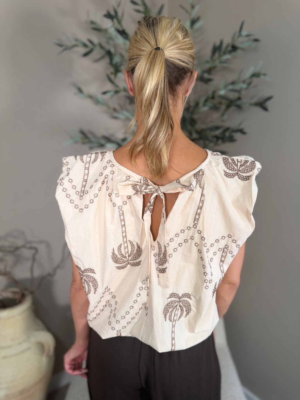 Miami Palm Print Top