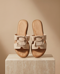 Fringed Mule Sandals